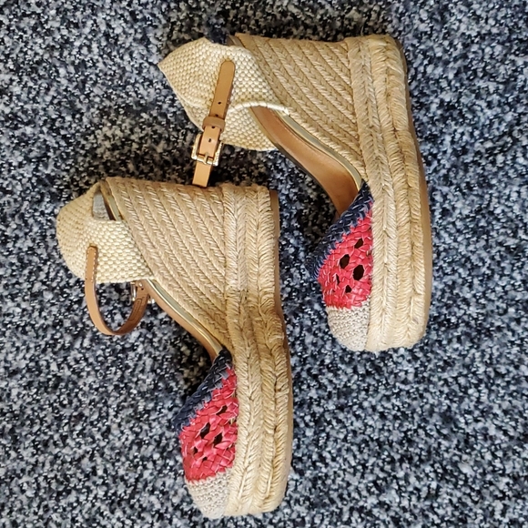 Coach feline espadrille crochet wedge sandal - Picture 3 of 7